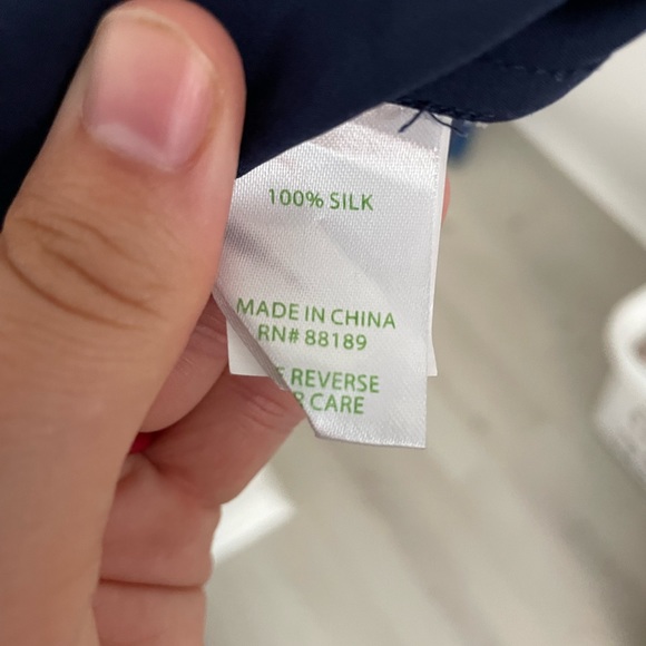 Lilly Pulitzer Cold Should Silk Long Sleeve Blouse Small - Picture 7 of 7